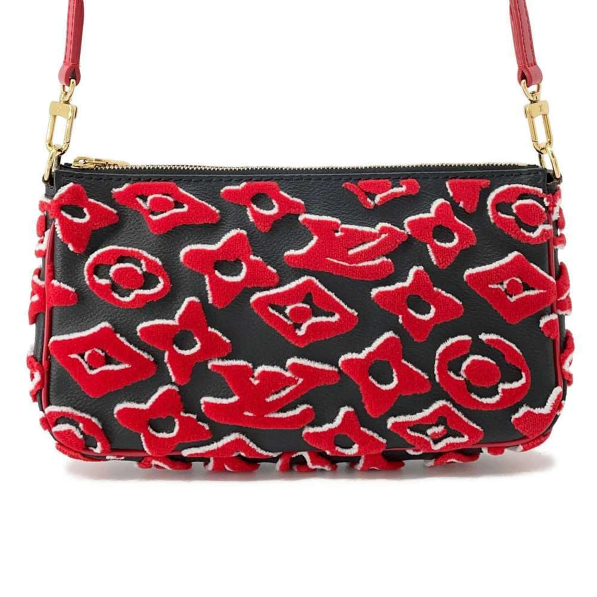 Louis Vuitton Noir  Color Monogram Handbag Pochette