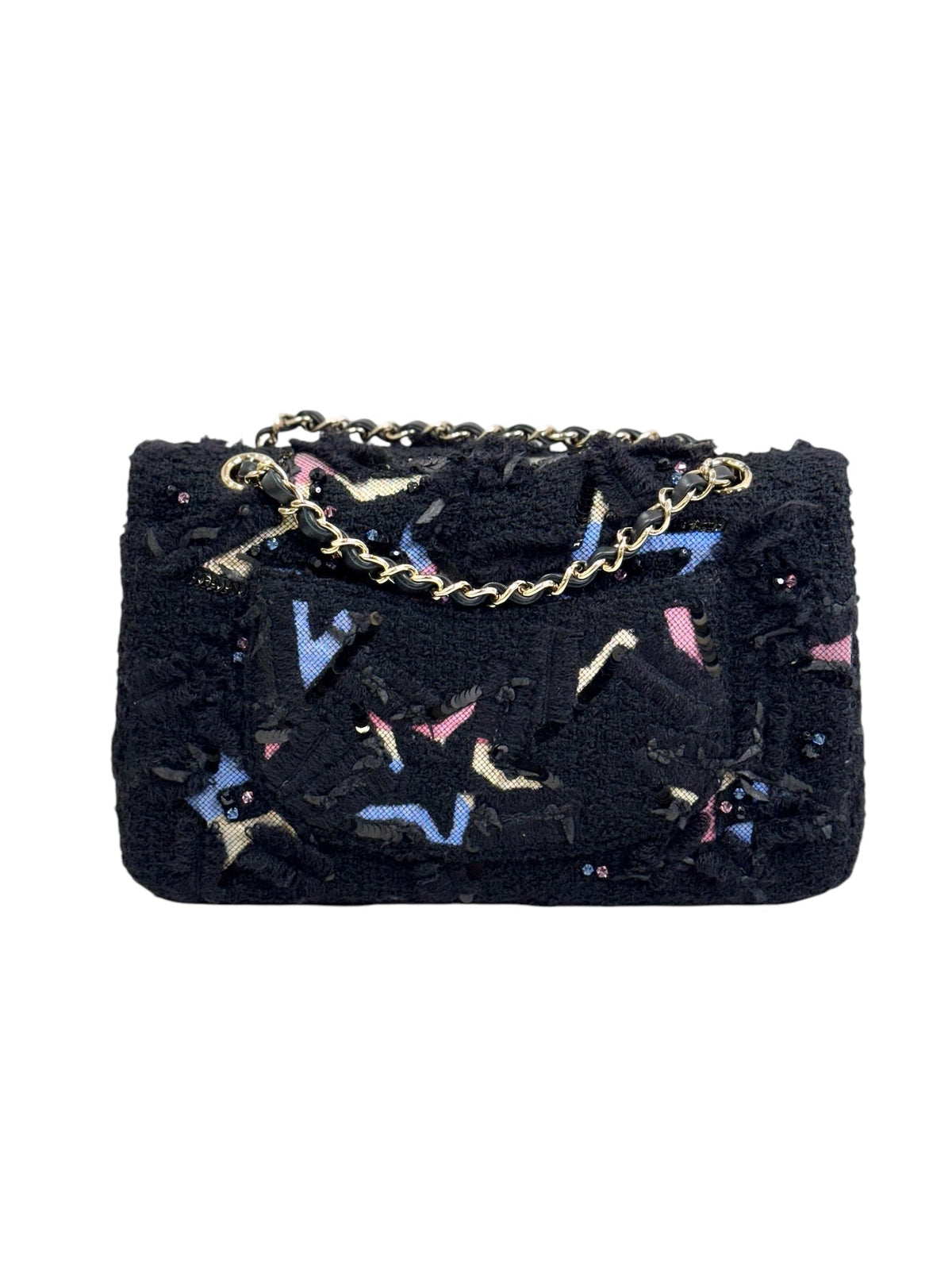 Chanel Medium Classic Flap Black/Tweed Bag