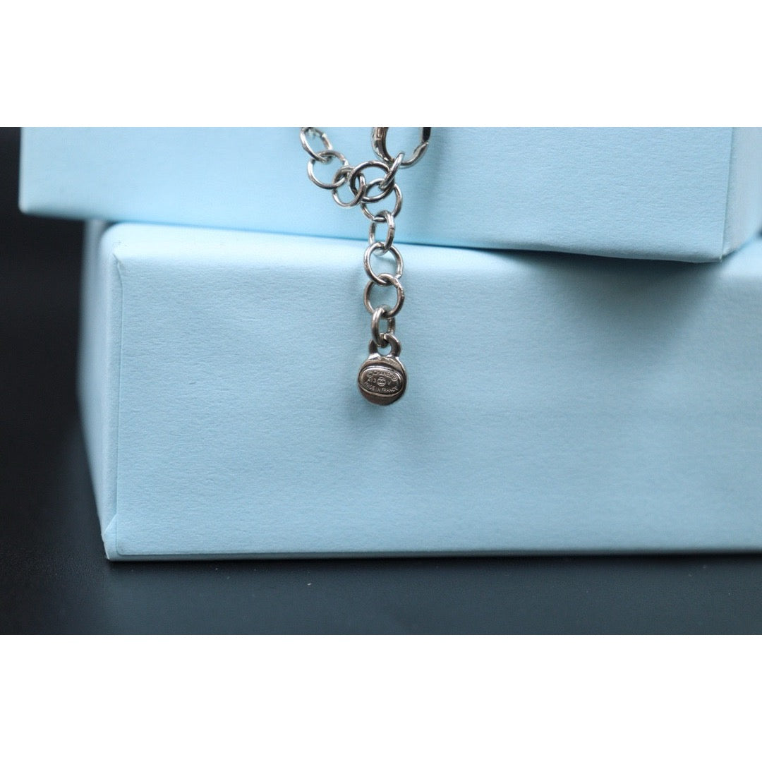 Very Good ( Rank A)｜ CHANEL COCO Mark Silver Plating Diamond Necklace  ｜S24112505