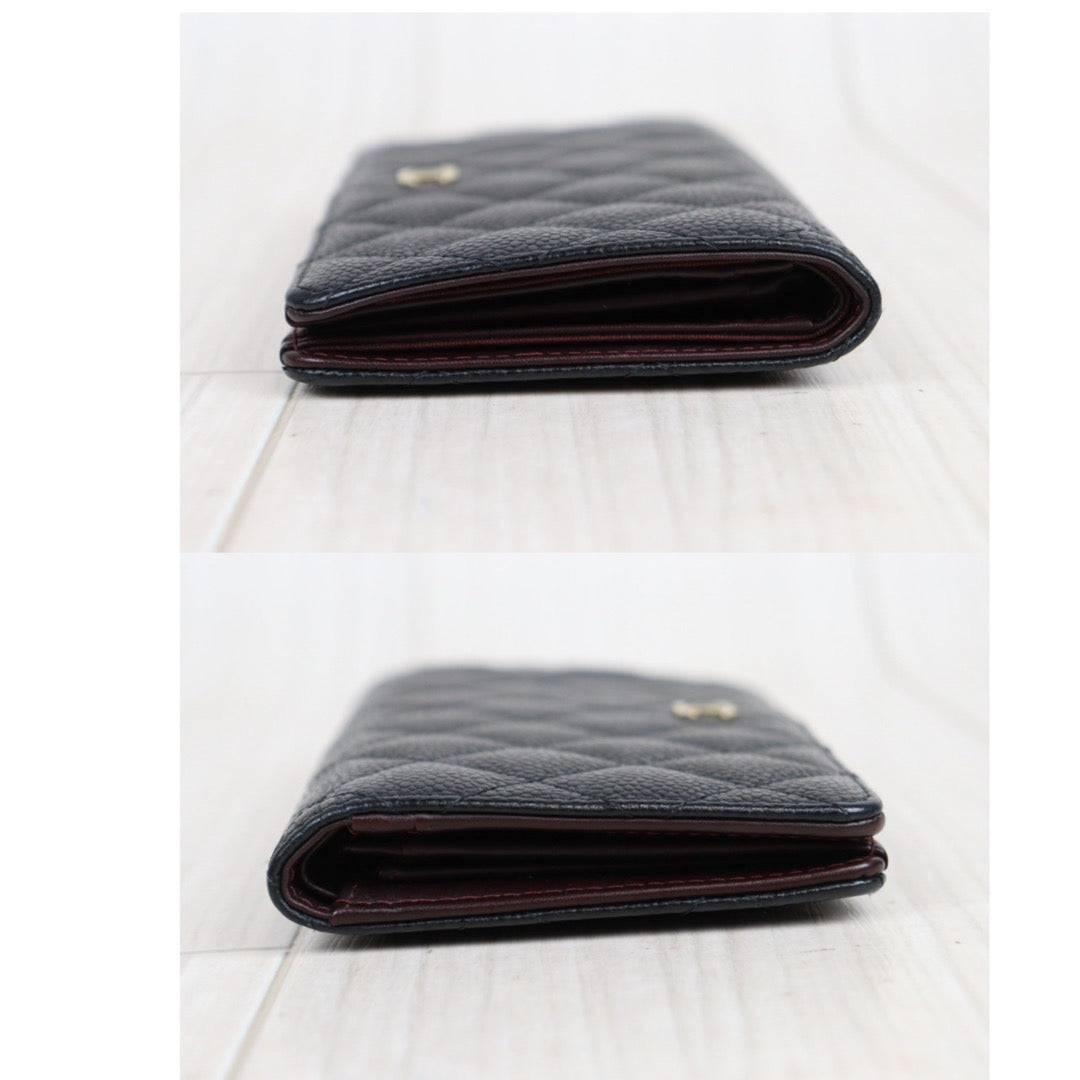 Rank A ｜Chanel Caviar Skin Black Long Wallet Made In 2013-2014 Year｜23112708
