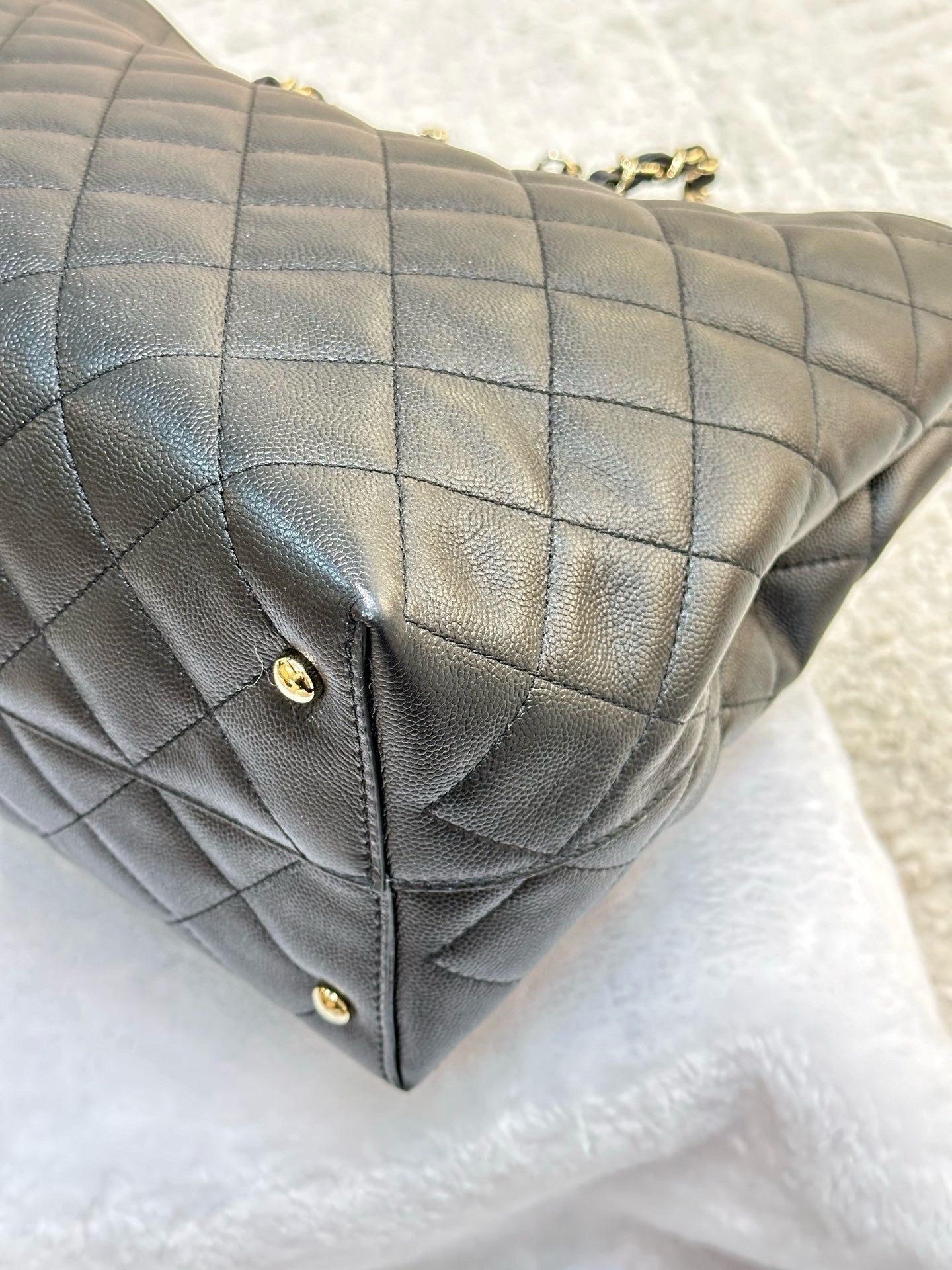 Chanel Medium Classic CC Shopping Tote Quilted Calfskin