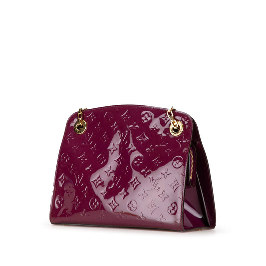 Purple Louis Vuitton Monogram Vernis Virginia PM Shoulder Bag