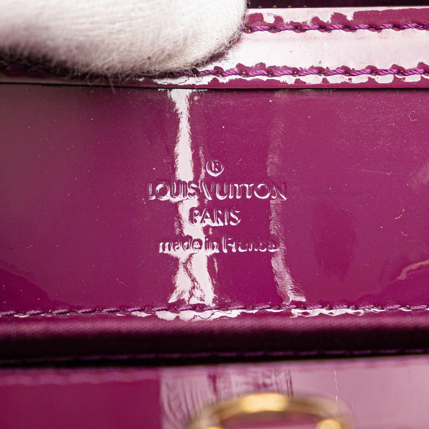 Purple Louis Vuitton Monogram Vernis Virginia PM Shoulder Bag