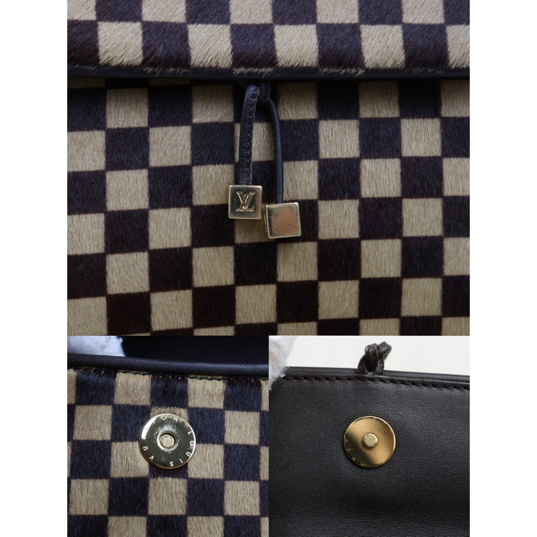 Very Good ( Rank A)｜ LV Gazelle Damier Sauvage Halaco Shoulder Bag Brown ｜S25021023