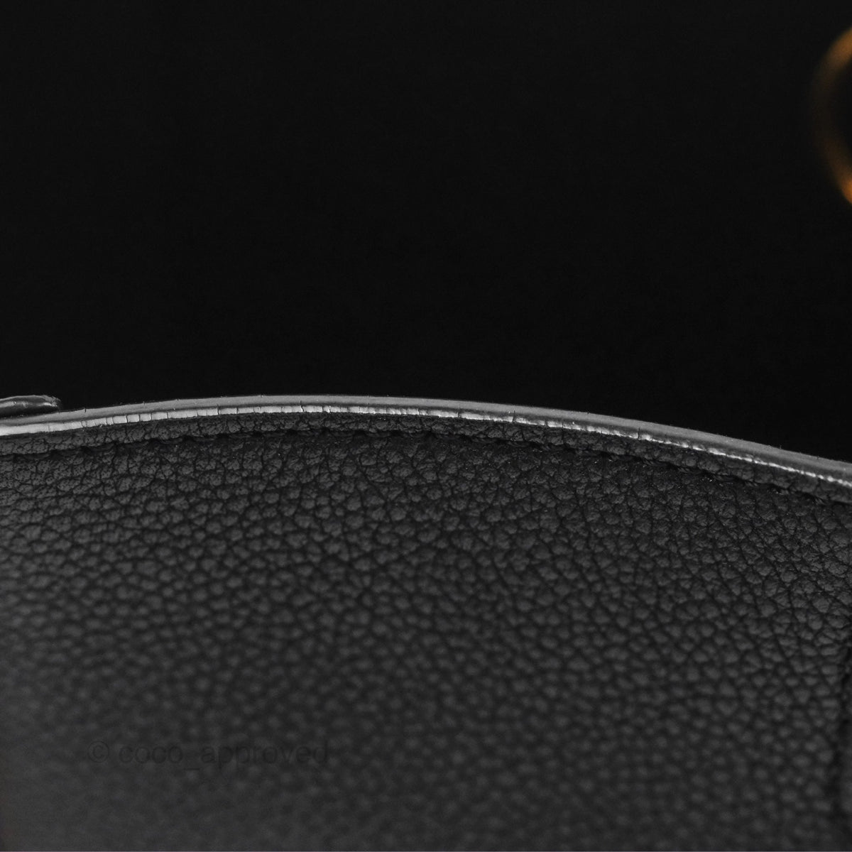 Celine Small Sangle Bucket Bag Black Grained Calfskin Gold Hardware