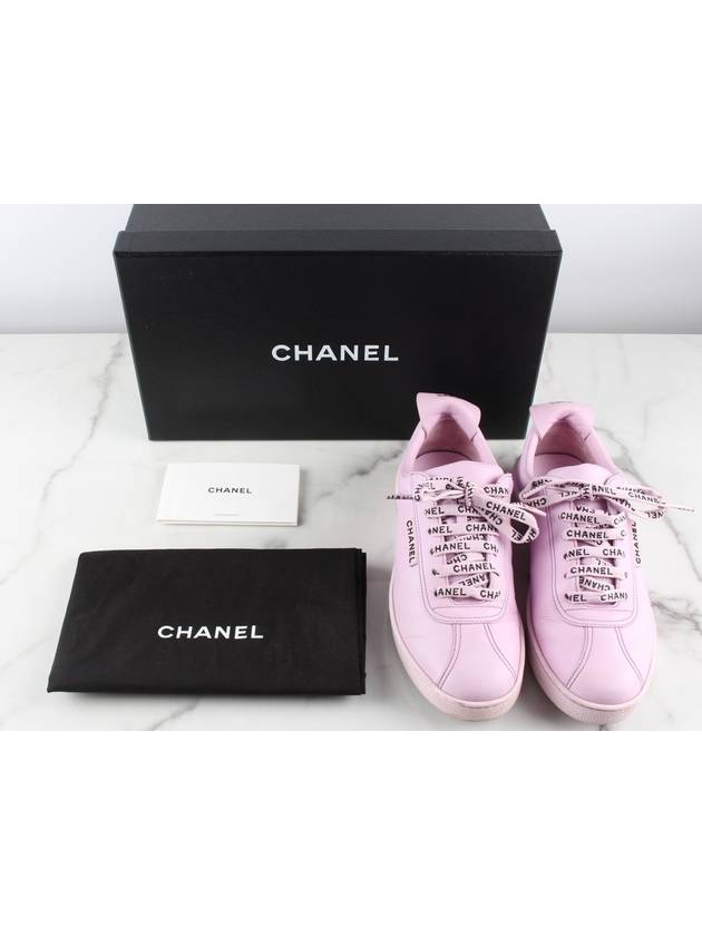 shoe lace pink Chanel