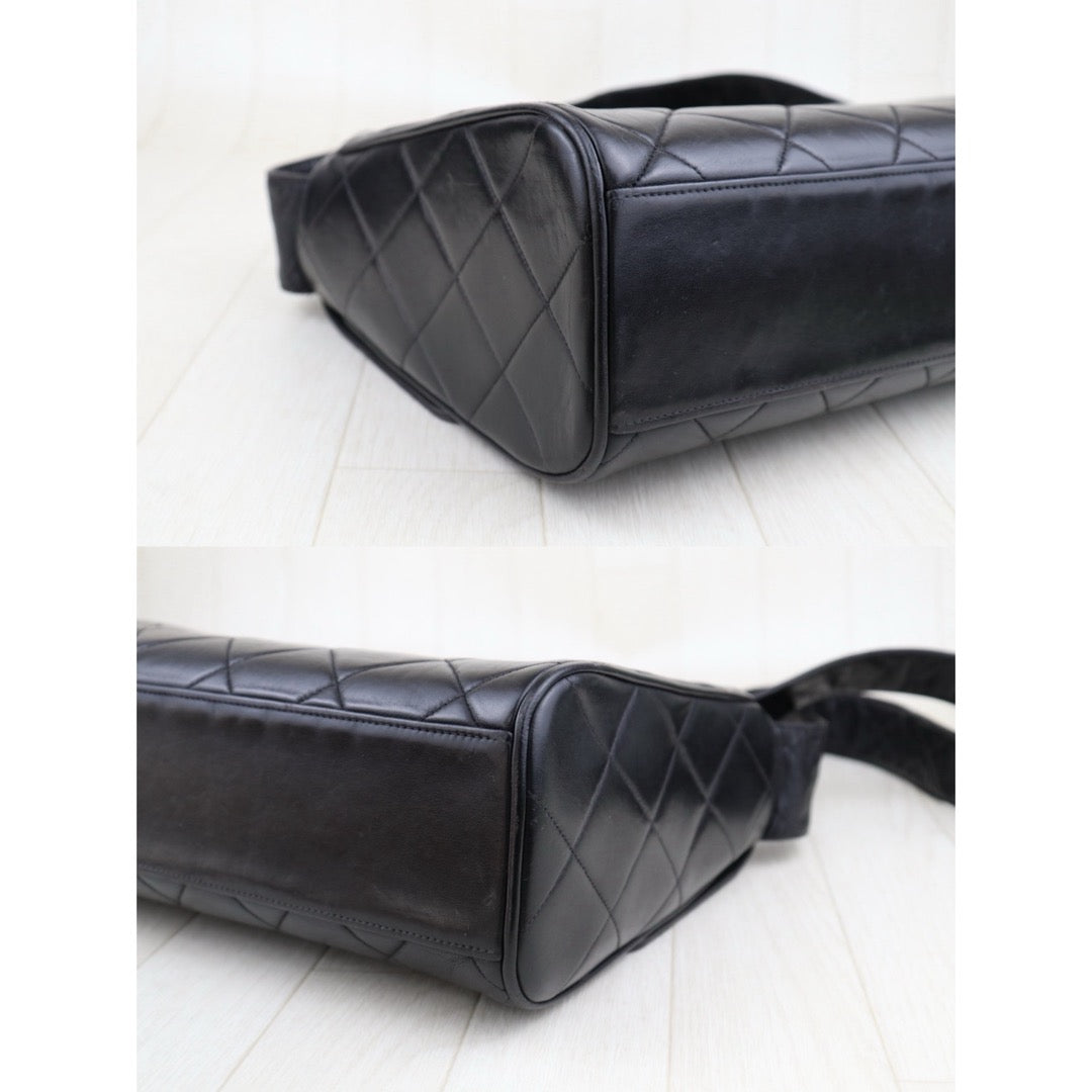 Good ( Rank AB) ｜ CHANEL Lambskin Shoulder Bag Black Made In 1994～1996 Year ｜H25021210