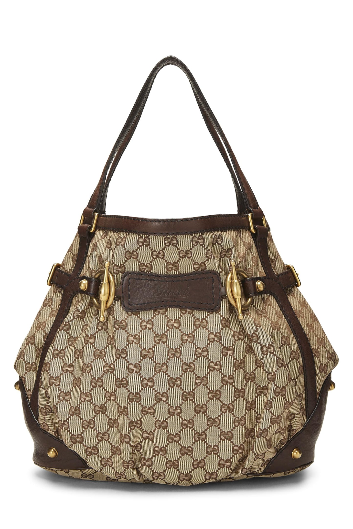 Gucci, Original GG Canvas Jockey Tote Large, Brown