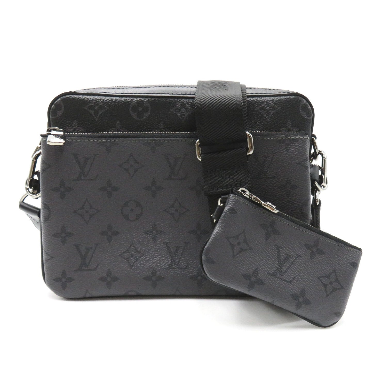 Louis Vuitton Trio Messengers Shoulder Bag PVC Coated Canvas Monogram Eclipse & Monogram Eclipse  Monogram Eclipse Black M69443
