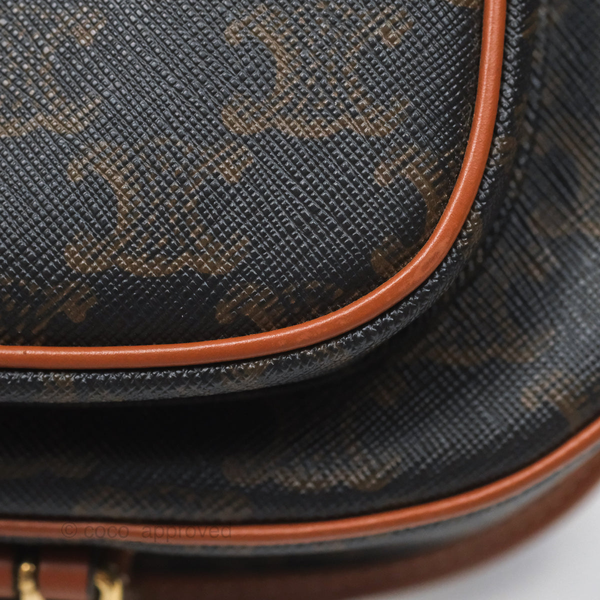 Celine Medium Folco Bag Triomphe Canvas Tan