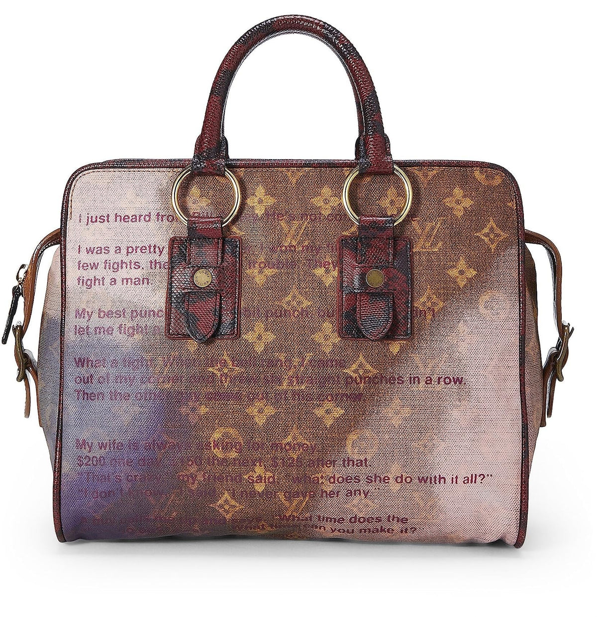Louis Vuitton,  Richard Prince x Louis Vuitton Purple Monogram Graduate Jokes Bag, Multi