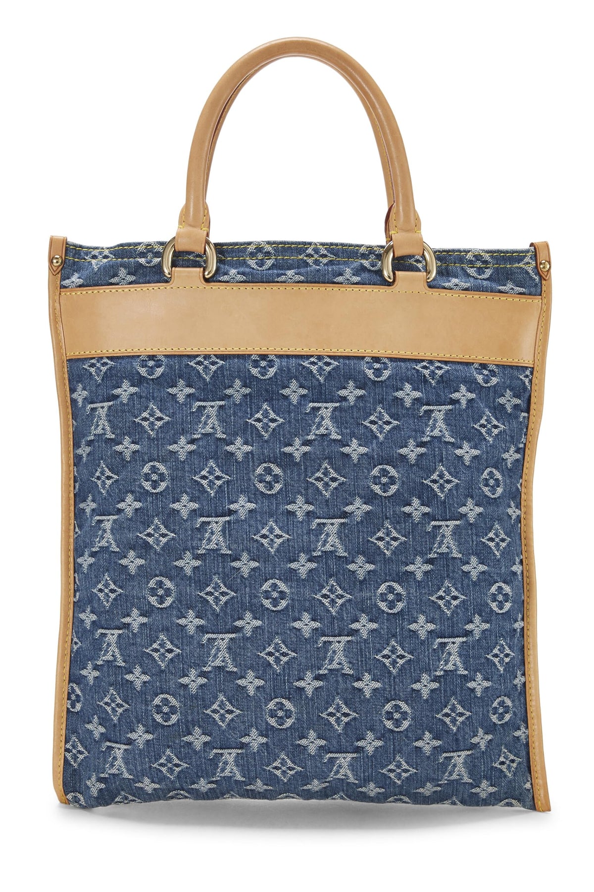 Louis Vuitton,  Blue Monogram Denim Flat Shopper, Blue