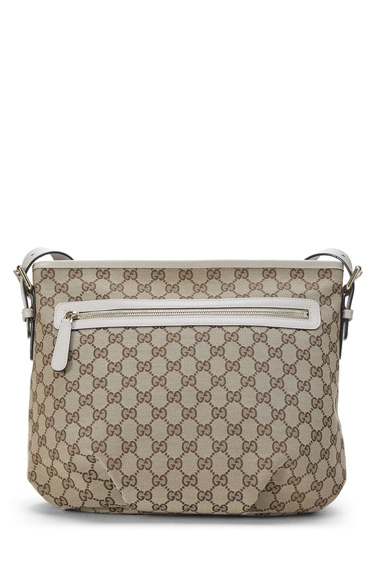 Gucci, Original GG Canvas Zip Pocket Crossbody Large, White