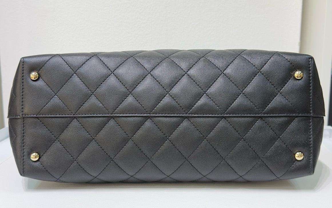 Chanel Medium Classic CC Shopping Tote Quilted Calfskin