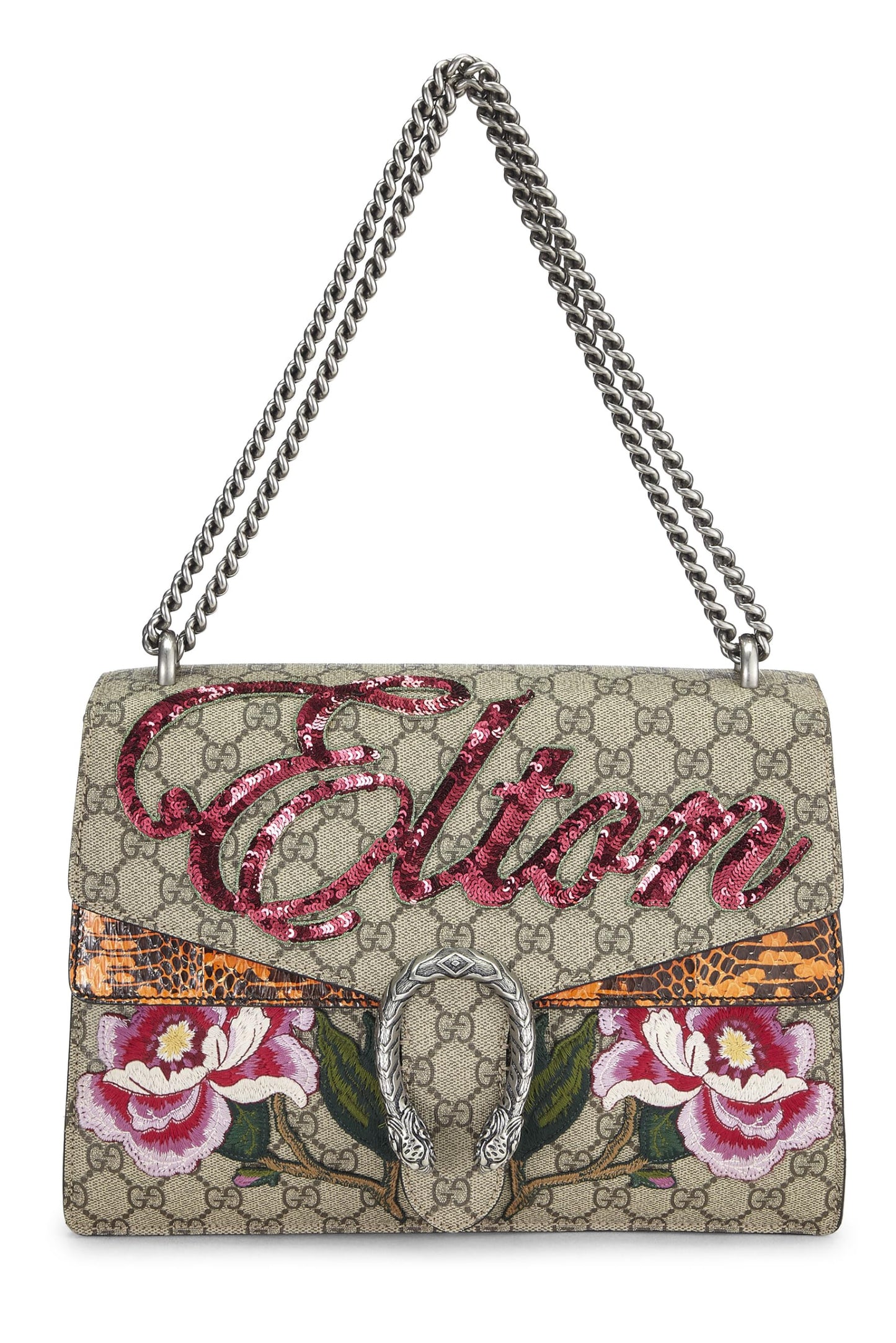 Gucci, Multicolor Embroidered Elton Dionysus Medium, Multi