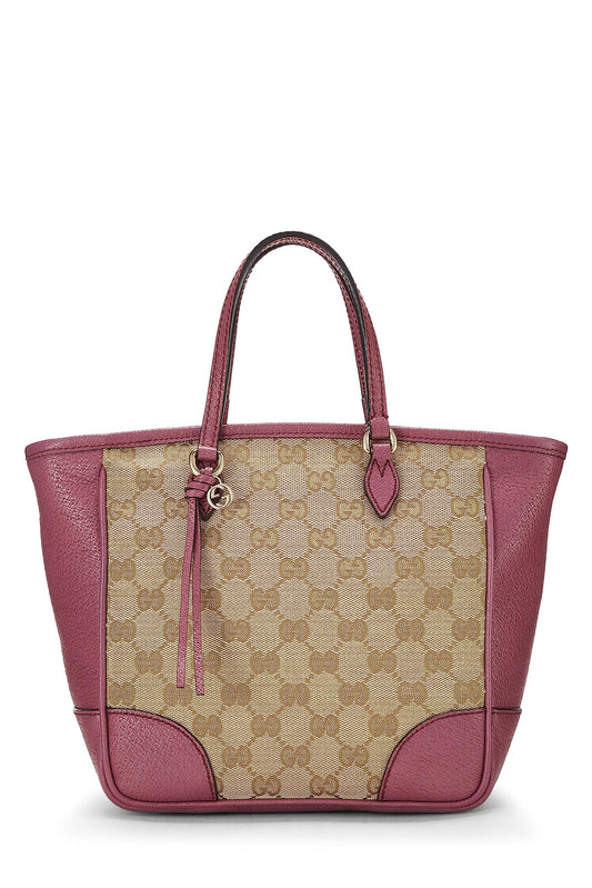 Gucci, Purple Original GG Canvas Bree Top Handle Tote Small, Purple