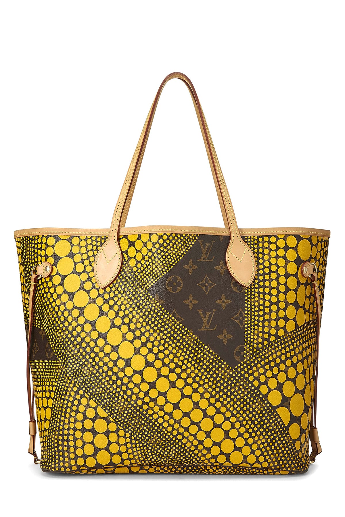Louis Vuitton,  Yayoi Kusama x Louis Vuitton Yellow Monogram Dots Infinity Neverfull MM, Yellow