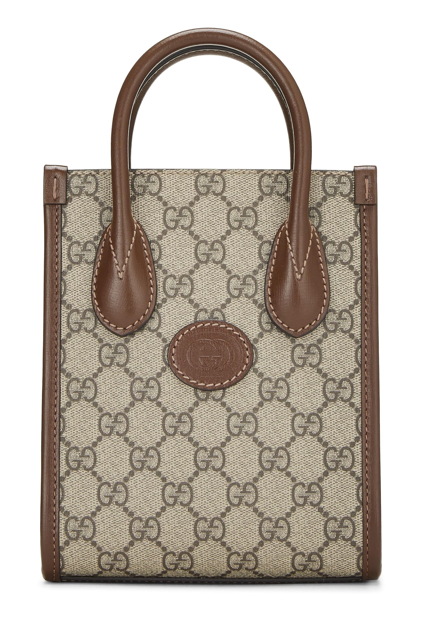 Gucci, Brown Original GG Supreme Interlocking GG Tote Mini, Brown