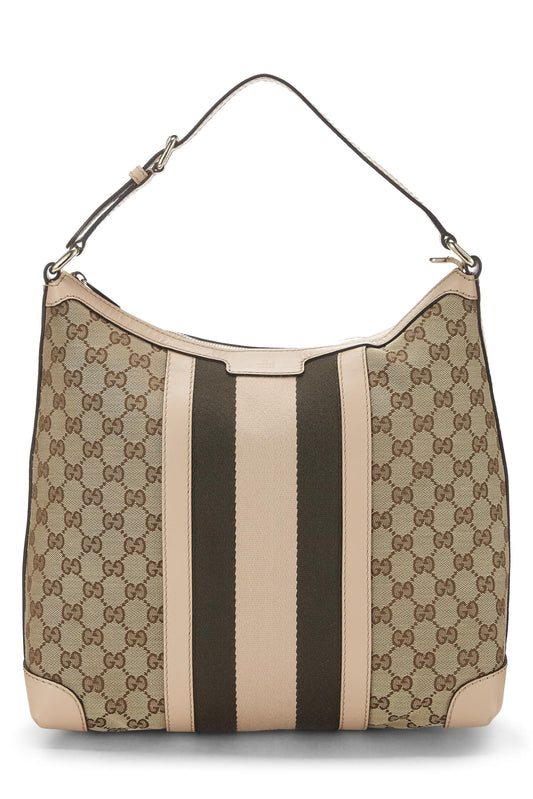 Gucci, Pink Original GG Canvas Hobo, Pink