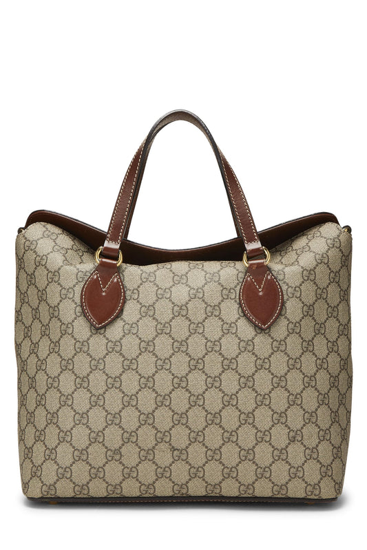 Gucci, Original GG Supreme Canvas Linea Fold Over Bag, Brown