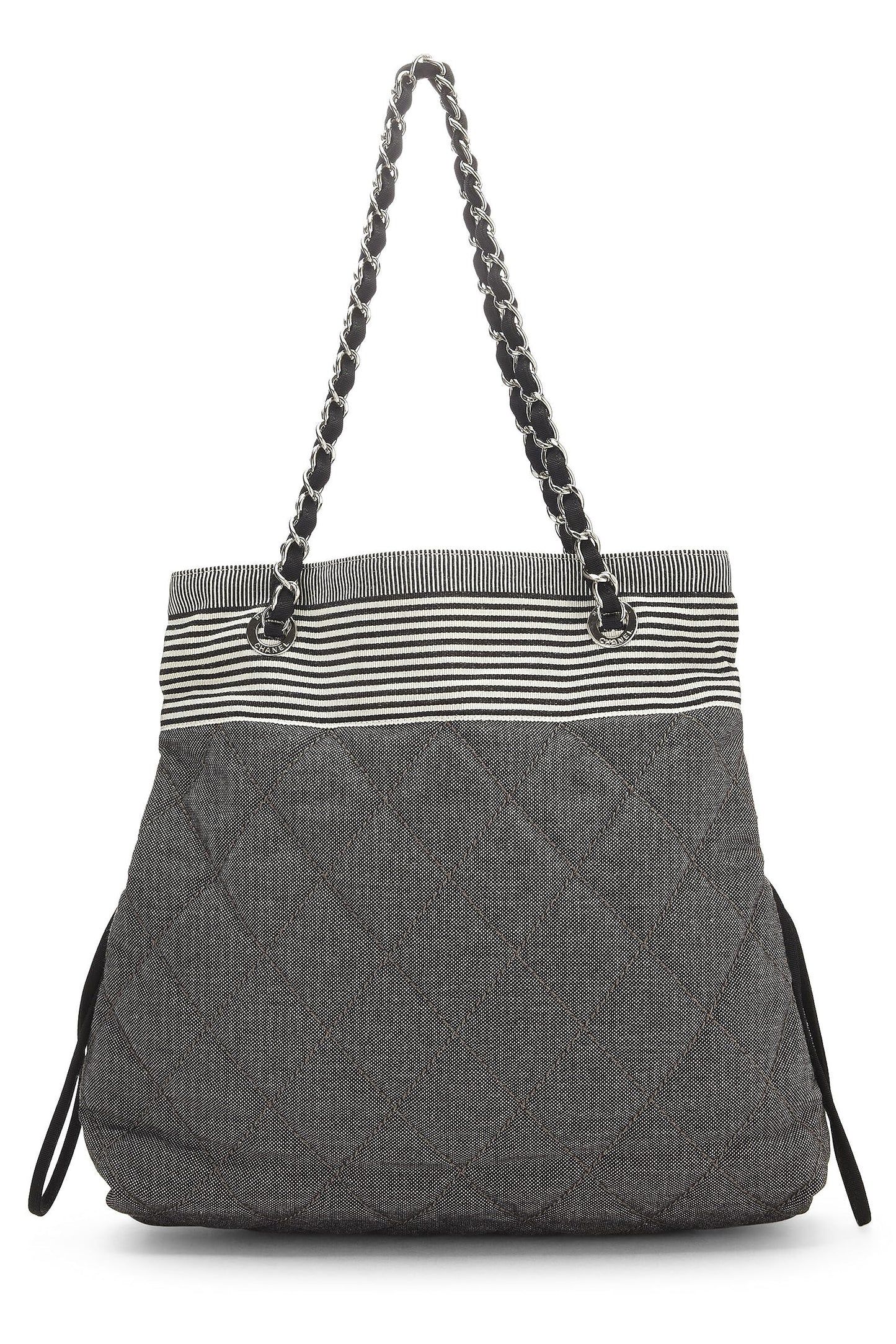 Chanel,  Black Denim 'CC' Bon Bon Tote Medium, Black