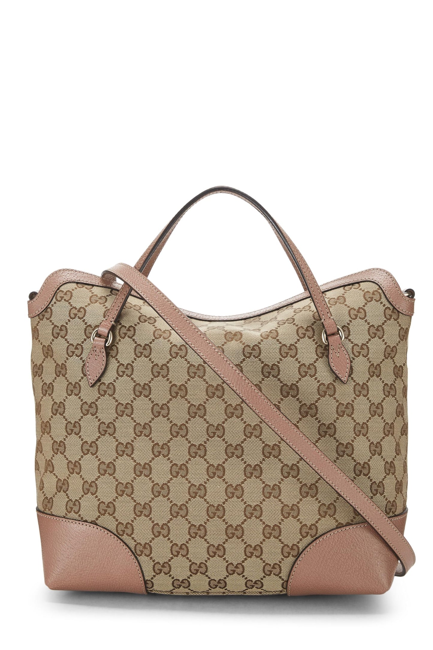 Gucci, Pink Original GG Canvas Bree Top Handle Bag, Pink