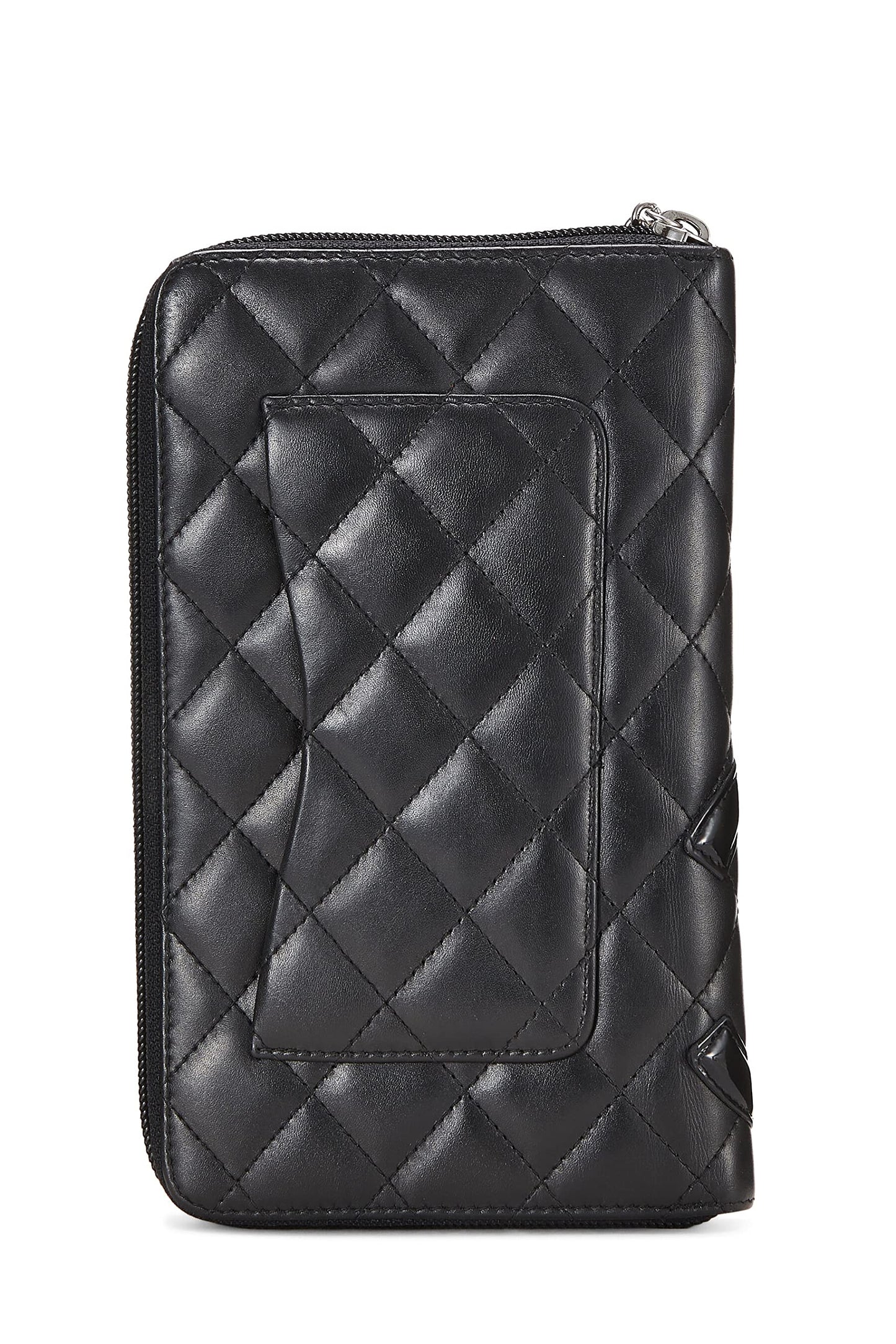 CHANEL,  Black Quilted Calfskin Cambon Ligne Travel Wallet, Black