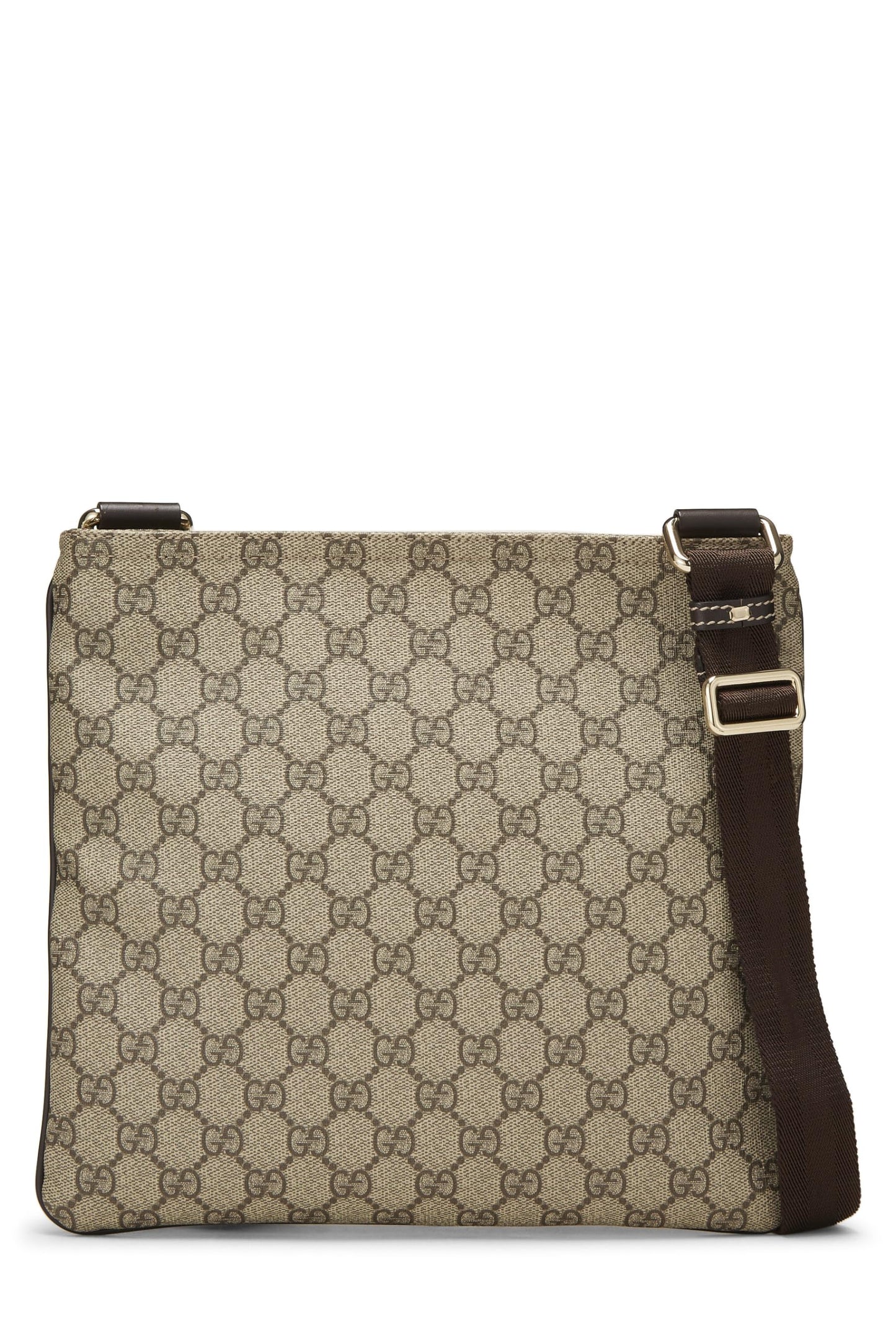 Gucci, Original GG Supreme Canvas Flat Messenger Bag, Brown