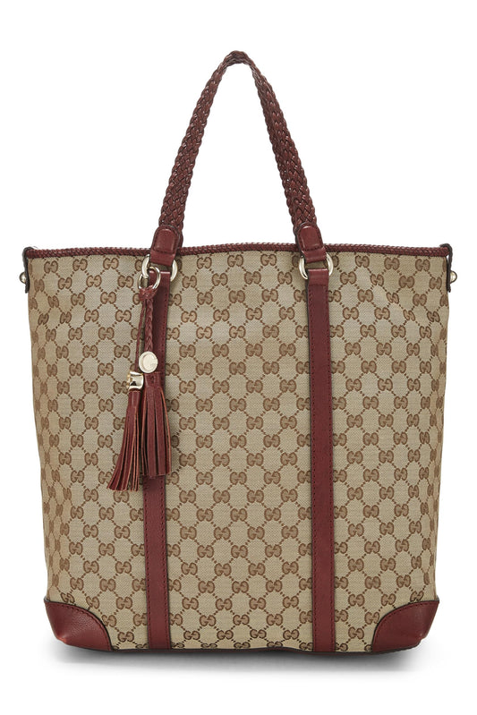 Gucci, Burgundy Original GG Canvas Tote, Burgundy