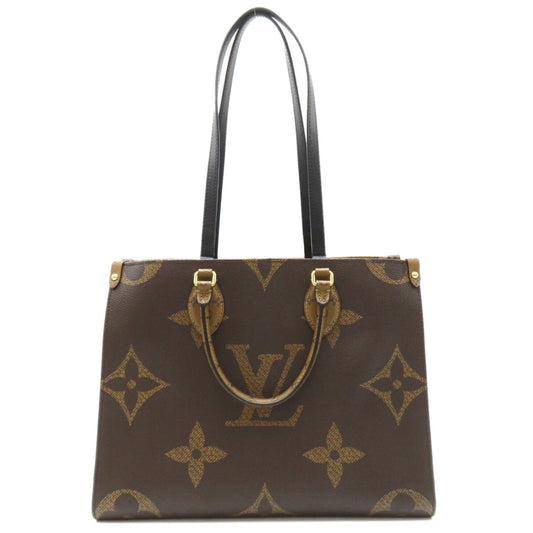 Louis Vuitton On The Go MM Tote Bag Tortoise Bag PVC Coated Canvas Monogram Giant Reversee  Brown  M45321