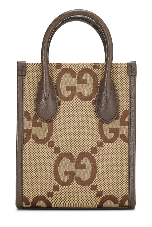 Gucci, Brown Jumbo GG Canvas Tote Mini, Brown
