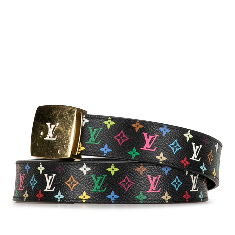Louis Vuitton Multicolor Sandwich LV Cut Belt 80/32 M6890 Black PVC Leather  Louis Vuitton