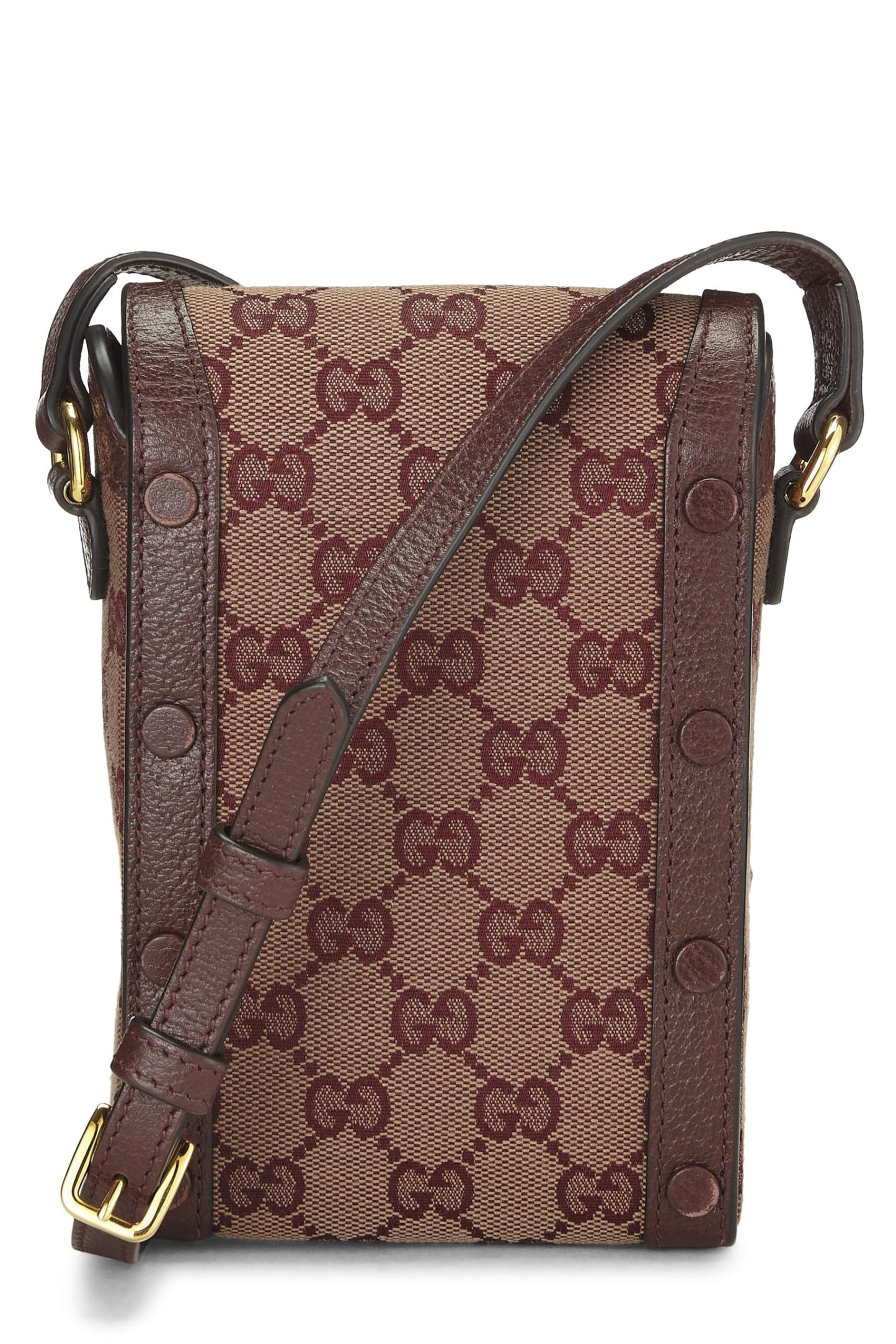 Gucci, Burgundy Original GG Canvas Horsebit Crossbody, Burgundy