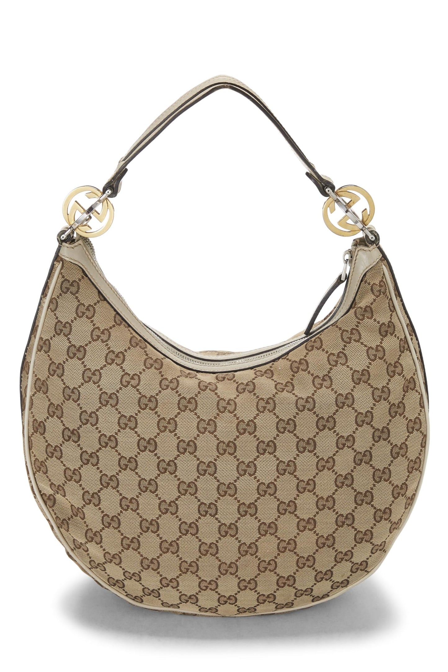 Gucci, White Original GG Canvas Twins Hobo, White