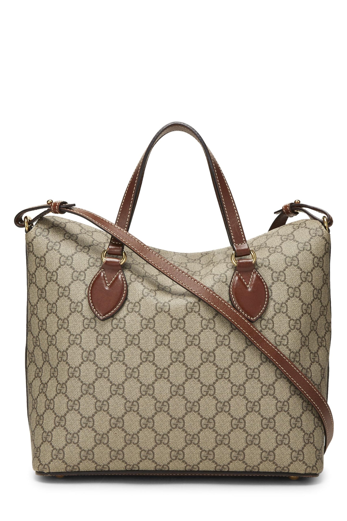 Gucci, Original GG Supreme Canvas Linea Fold Over Bag, Brown