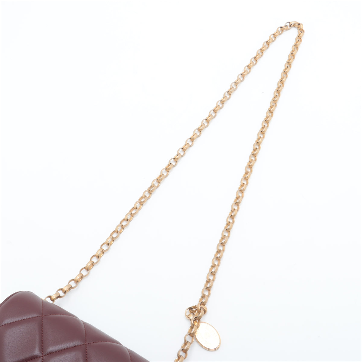Chanel Mini Lambskin  Single Chain Single Chain Bag Bordeaux Gold  IC Chip