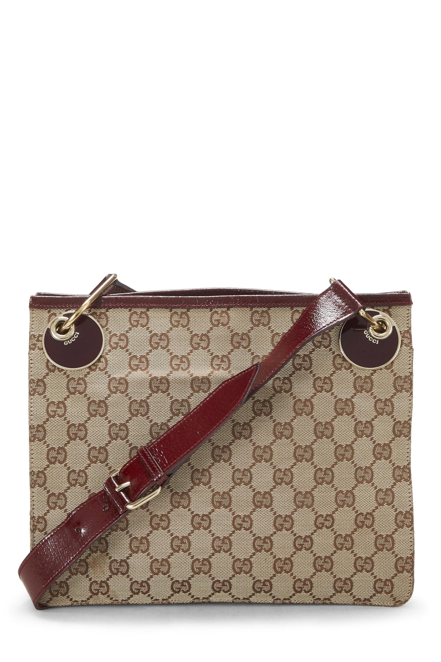 Gucci, Burgundy Original GG Canvas Shoulder Bag, Burgundy