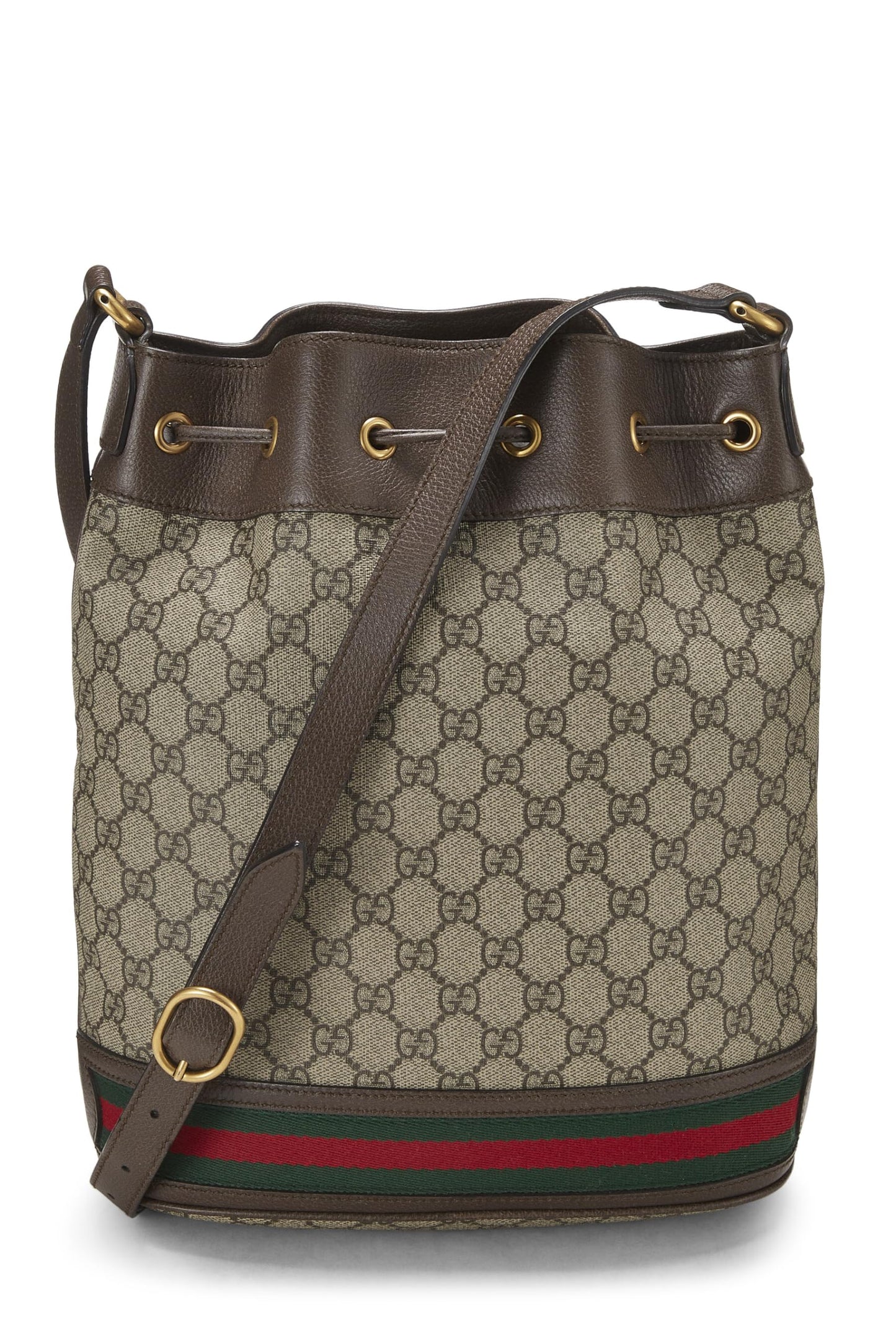 Gucci, Original GG Supreme Canvas Ophidia Bucket Bag Medium, Brown