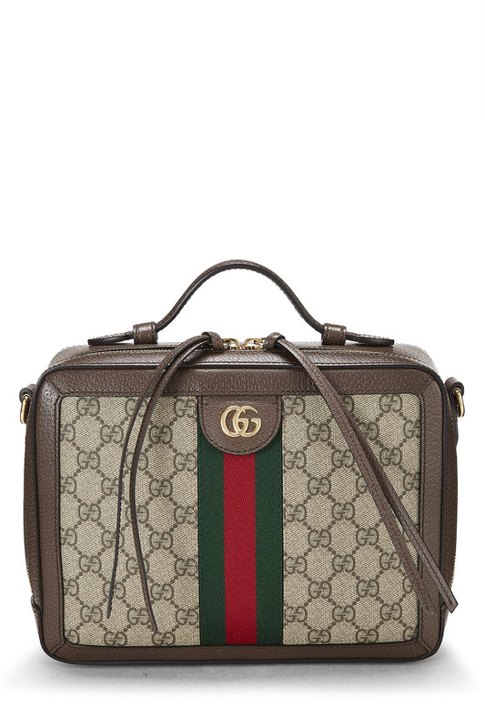 Gucci, Original GG Supreme Canvas Web Ophidia Shoulder Bag Medium, Brown