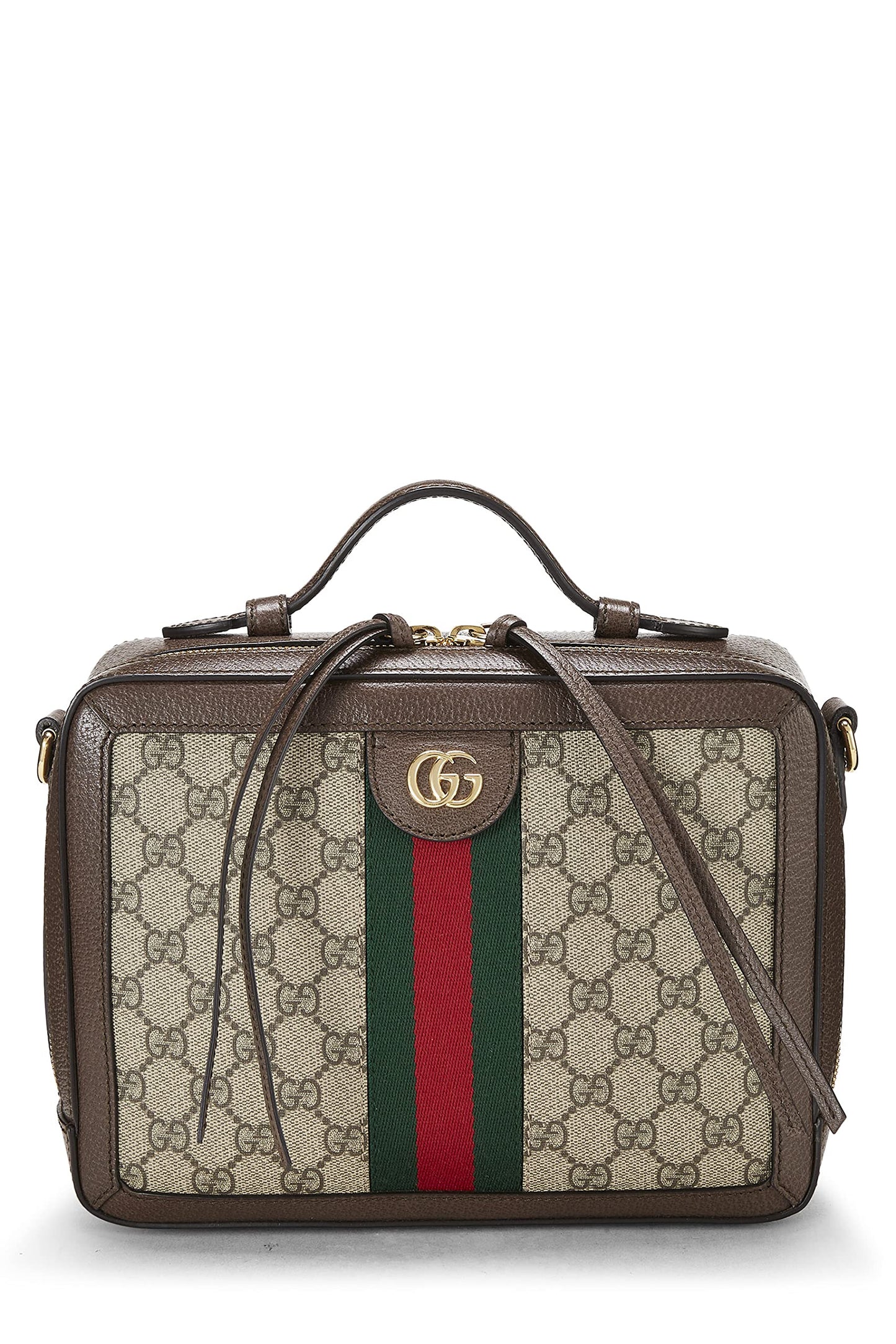 Gucci, Original GG Supreme Canvas Web Ophidia Shoulder Medium, Brown