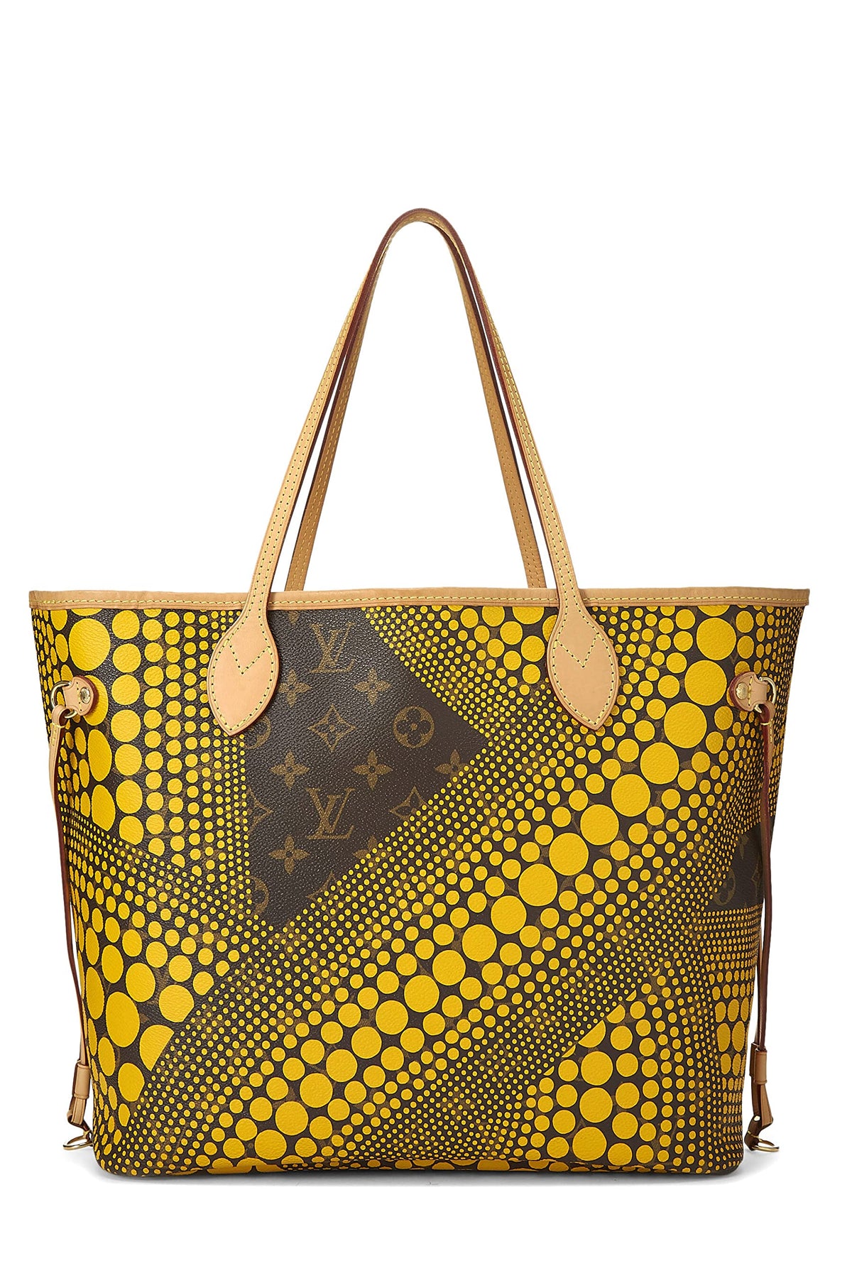Louis Vuitton,  Yayoi Kusama x Louis Vuitton Yellow Monogram Dots Infinity Neverfull MM, Yellow