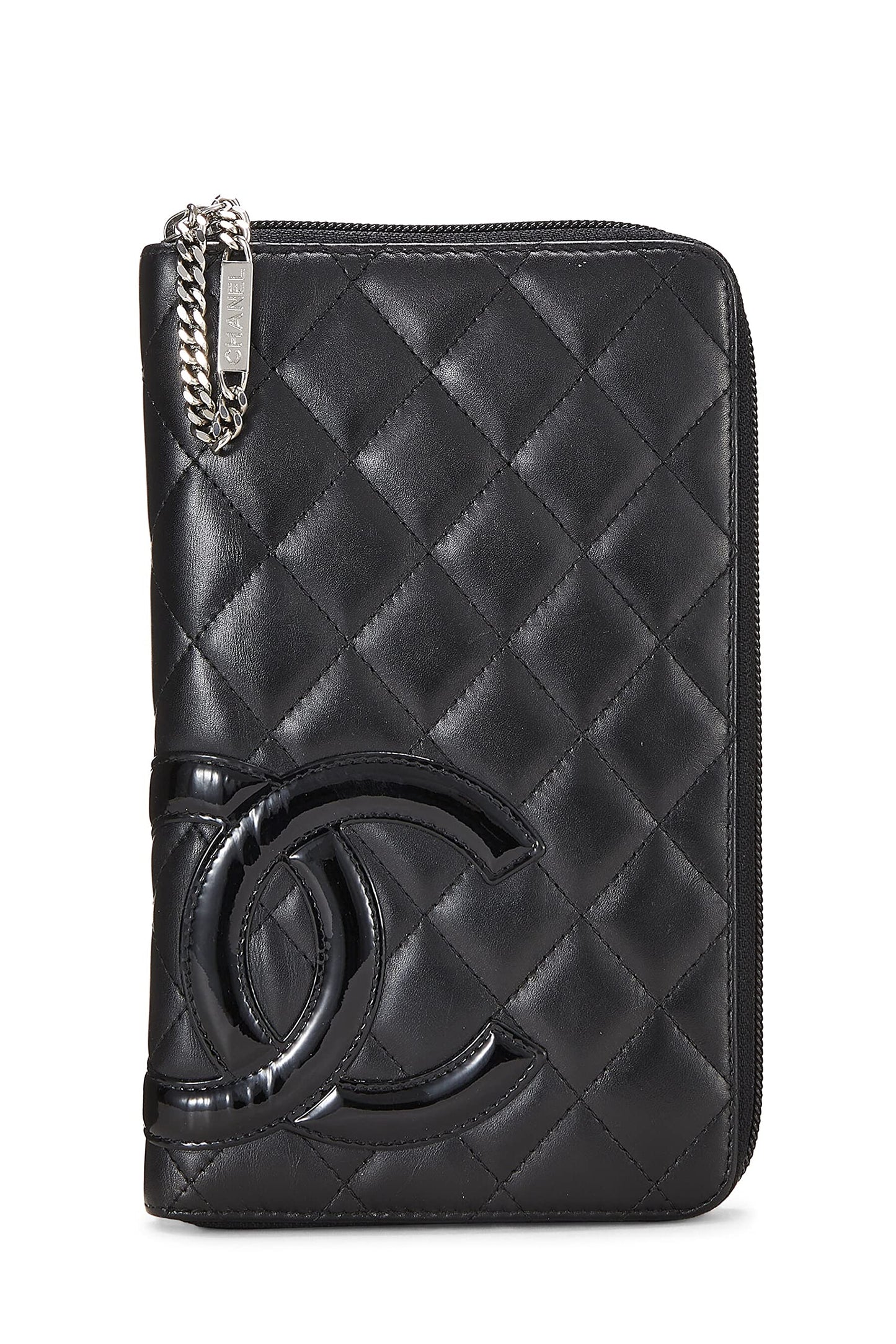 CHANEL,  Black Quilted Calfskin Cambon Ligne Travel Wallet, Black