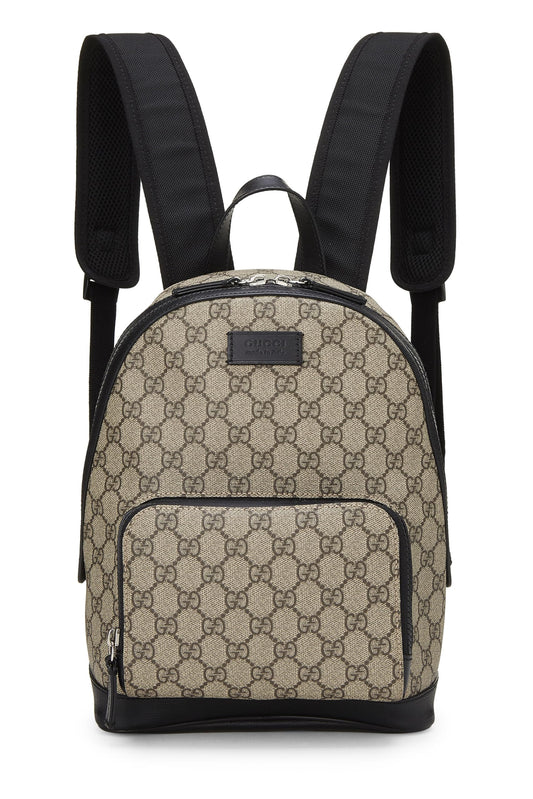Gucci, Black Original GG Supreme Canvas Eden Backpack Small, Black
