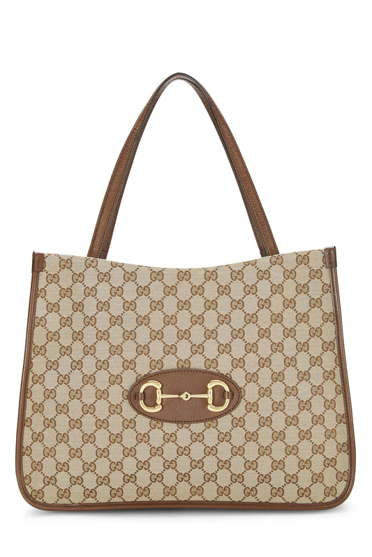 Gucci, Original GG Canvas 1955 Horsebit Tote, Brown