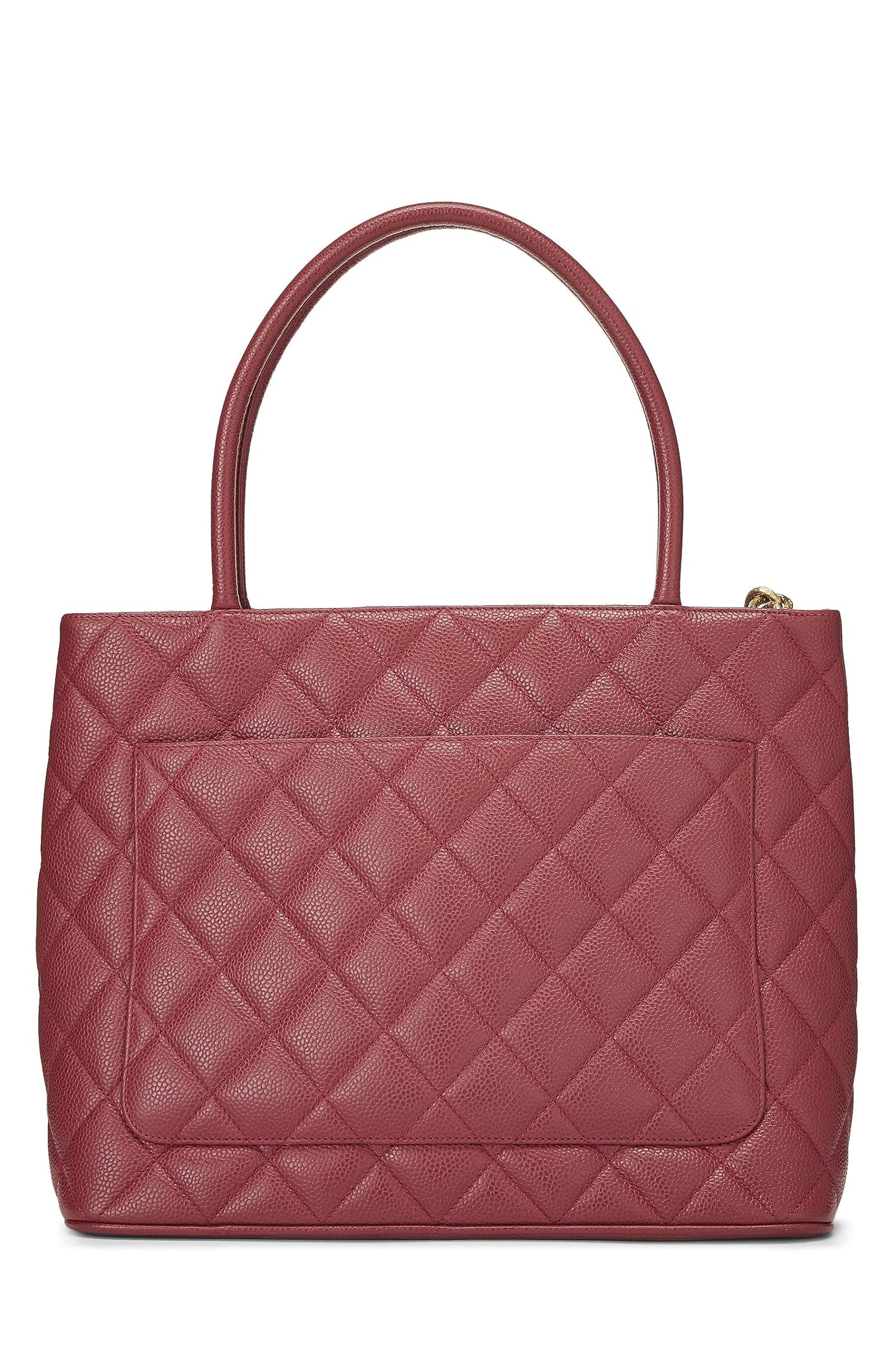 Chanel,  Pink Quilted Caviar Medallion Tote, Pink