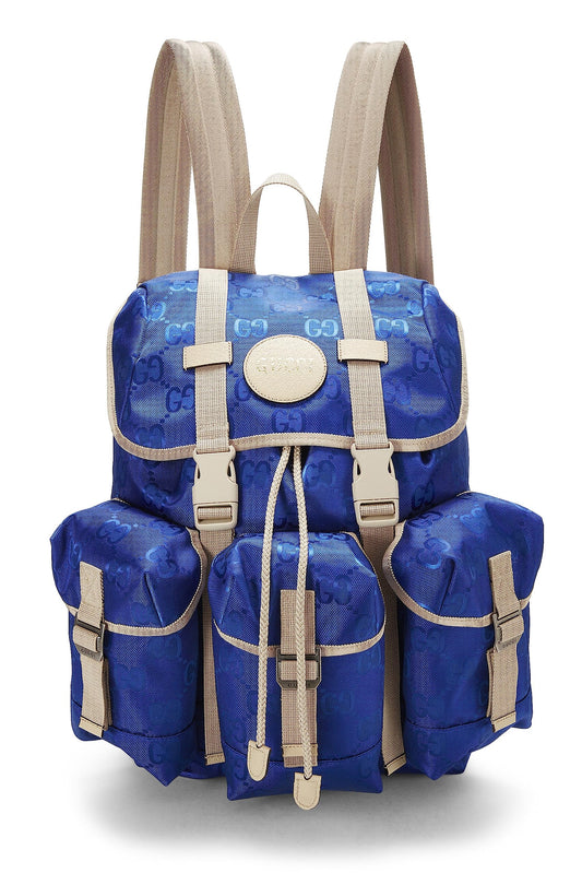 Gucci, Blue Nylon Off The Grid Backpack, Blue