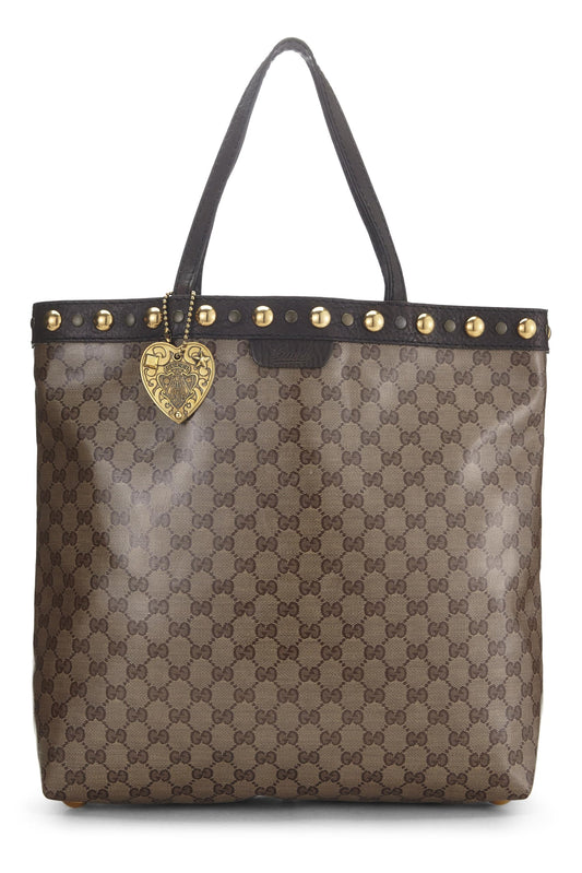 Gucci, Brown Original GG Crystal Canvas Tote, Brown