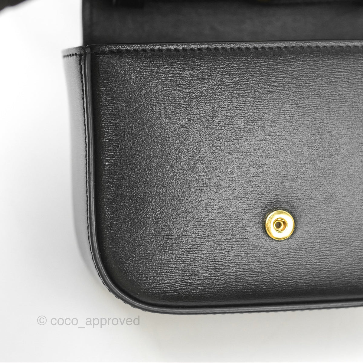 Celine Mini Triomphe Shiny Calfskin Black