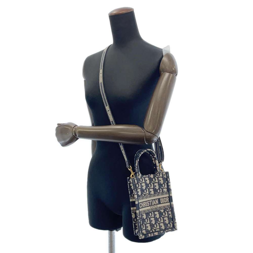 Dior Oblique book tote mini phone bag Navy S5555CRIW_M928 Canvas