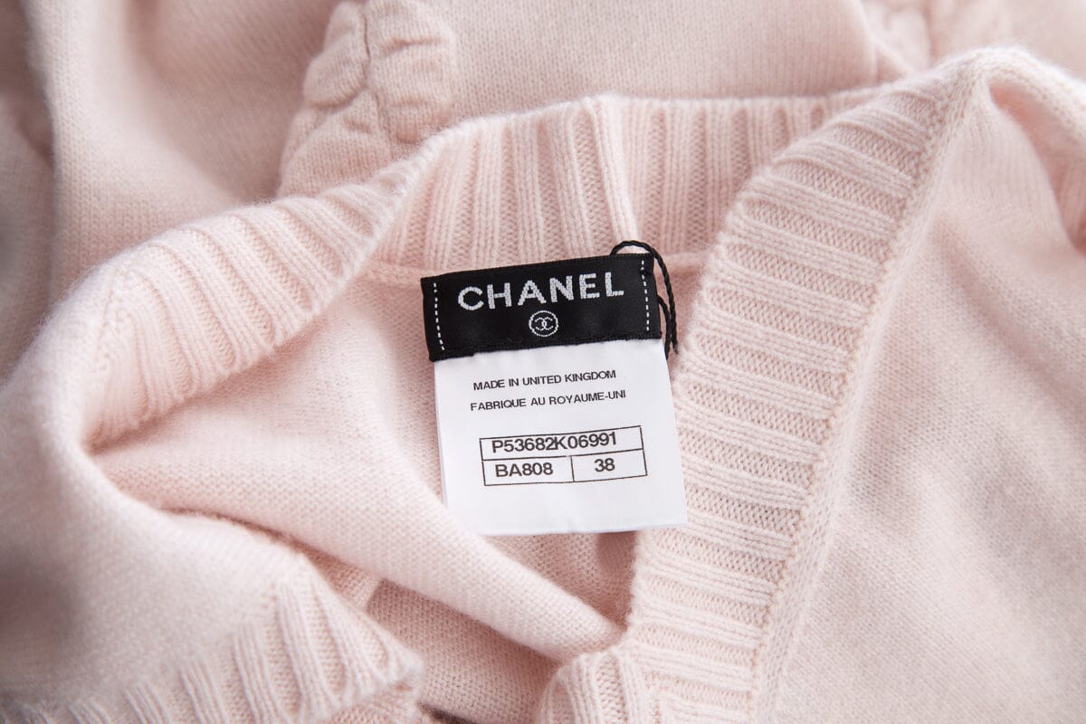 Chanel Pink Knit Sweater Vest SZ 38